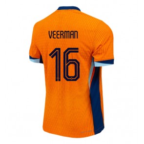 Nederländerna Joey Veerman #16 Hemmatröja EM 2024 Kortärmad
